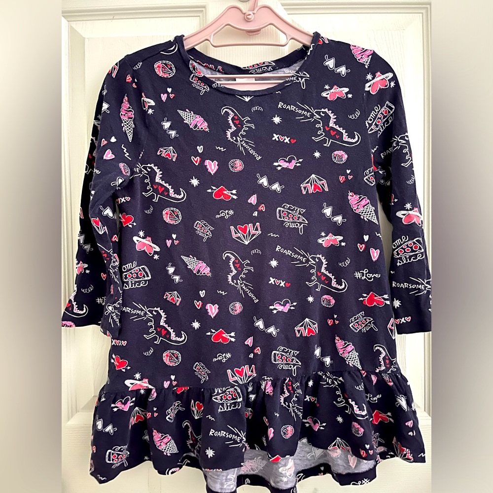 Gymboree dinosaur tunic top, size 14